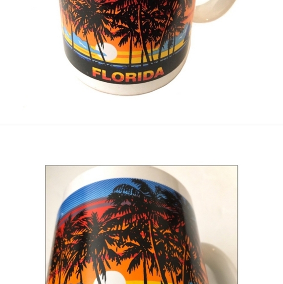 Vintage Florida Souvenir Coffee Mug with Sunset - Picture 3 of 8